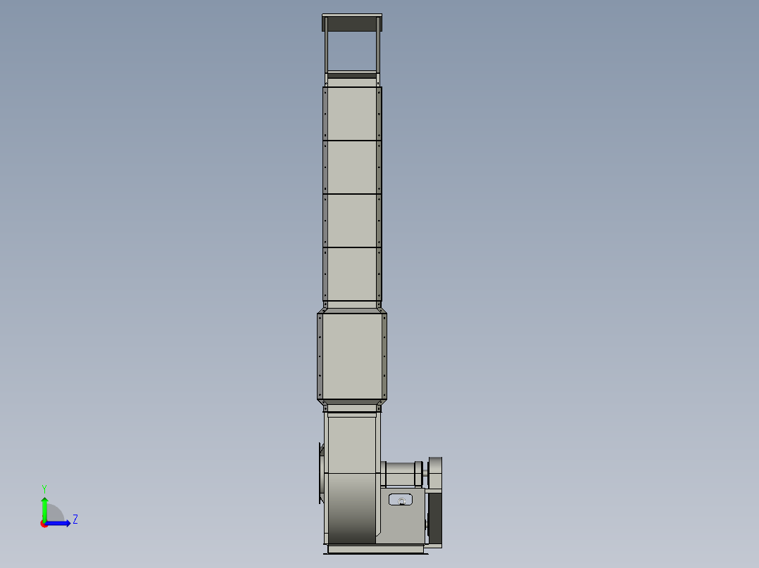 TFDF-透浦式风机左视图
