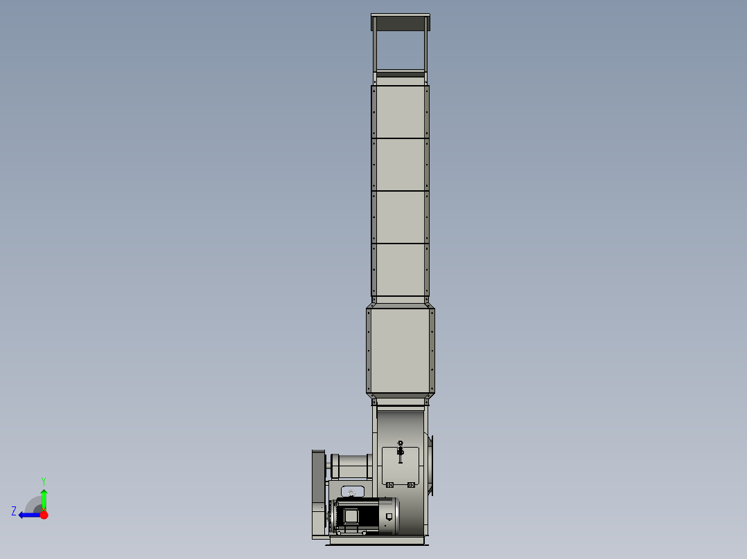 TFDF-透浦式风机右视图