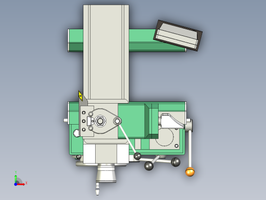 车床刀架机构与数显部分设计前视缩略图