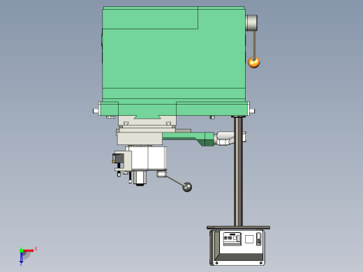 车床刀架机构与数显部分设计俯视缩略图
