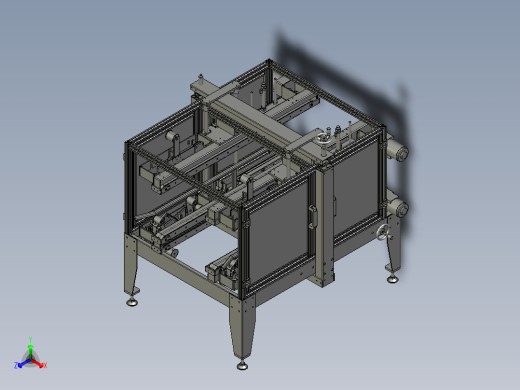 工字封箱机总成正等轴测缩略图