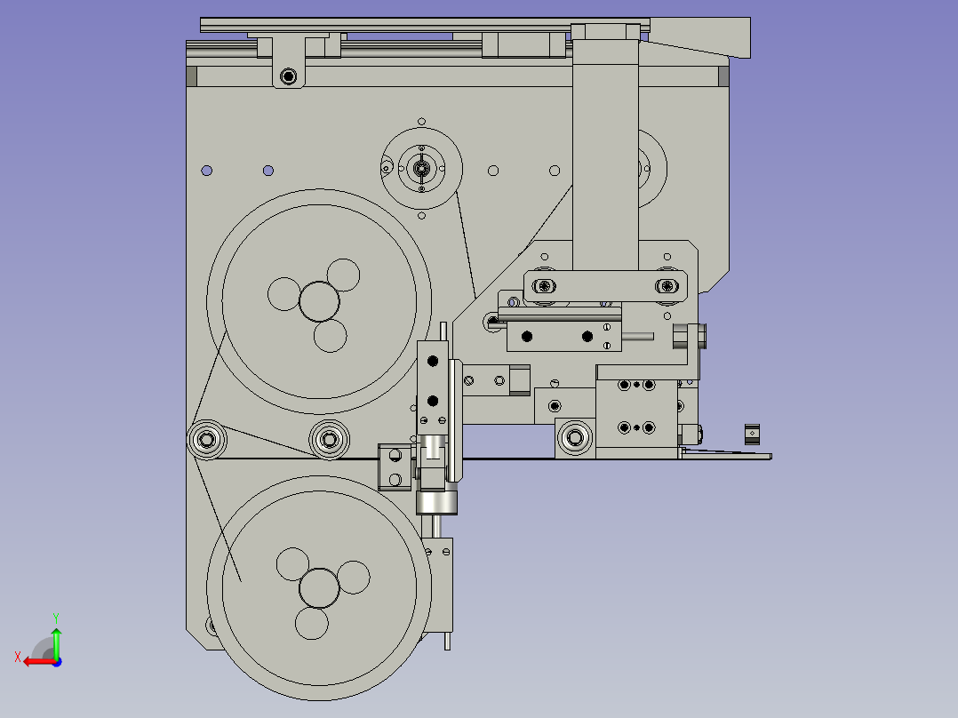 热成型丝印成型设备产线设计-剥膜机构-V1后视图