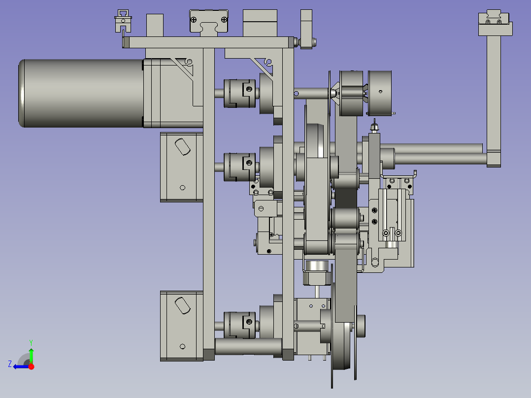 热成型丝印成型设备产线设计-剥膜机构-V1右视图