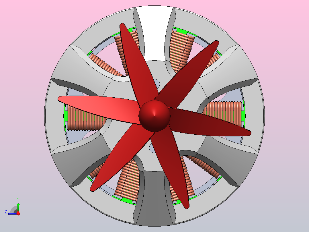 直流电机右视图
