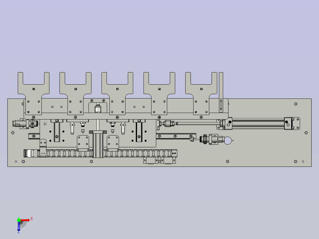 030000拨料部件俯视图