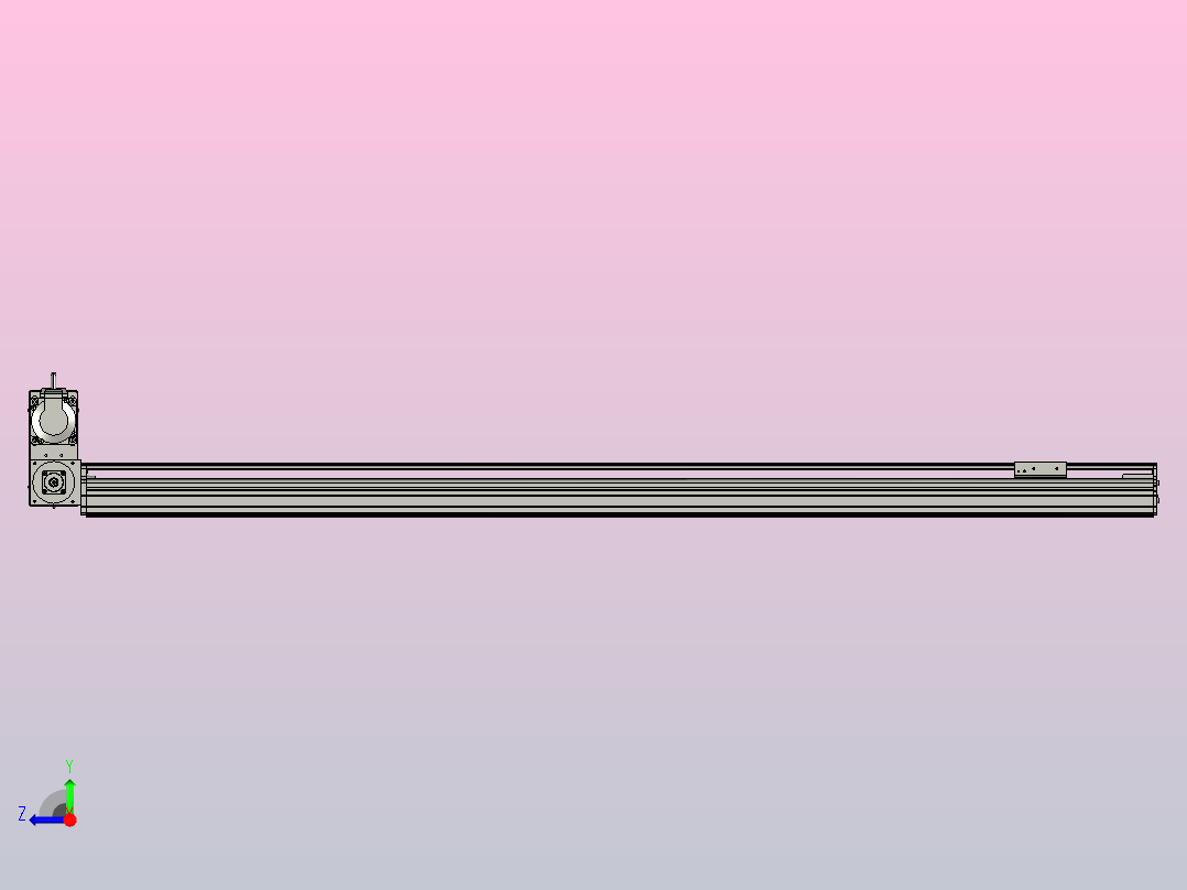 MT75BT半封闭皮带滑台[MT75BT.L80.1200.LU.P40.C3]右视图