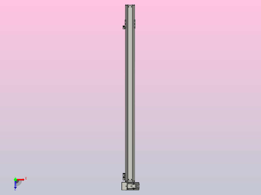 MT75BT半封闭皮带滑台[MT75BT.L80.1200.LU.P40.C3]俯视图