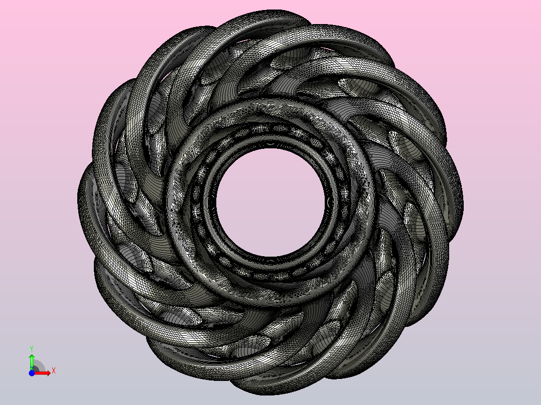 涡环花瓶前视图