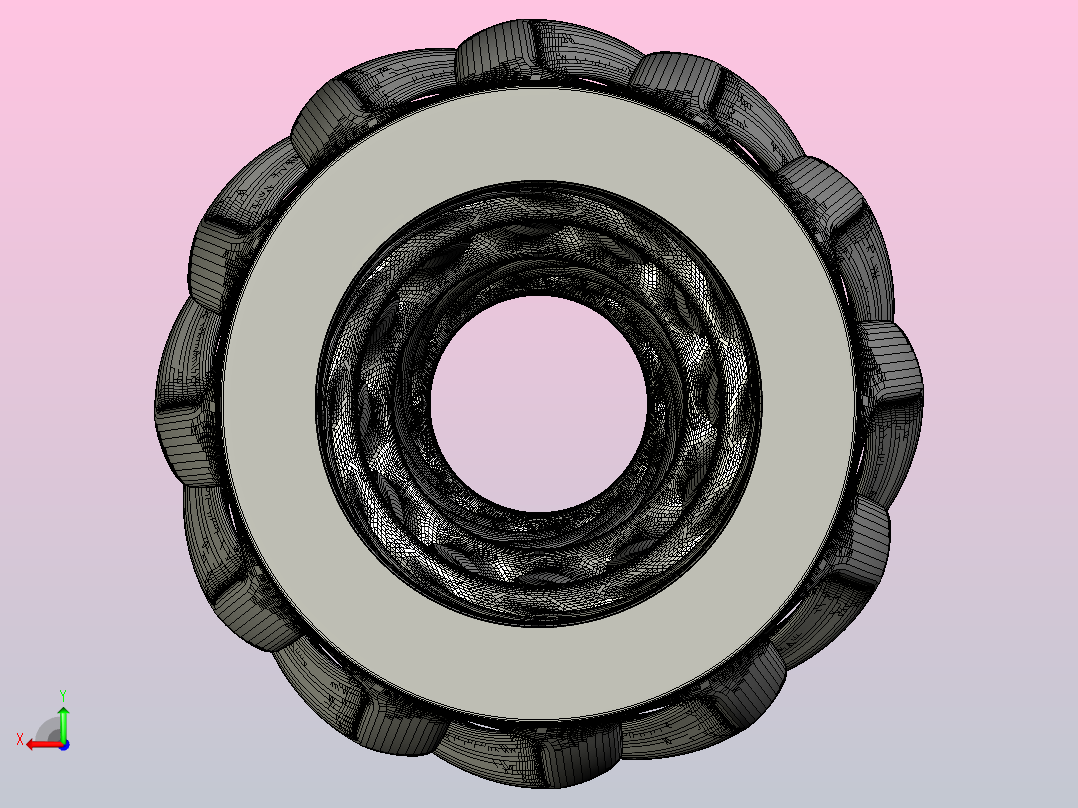 涡环花瓶后视图