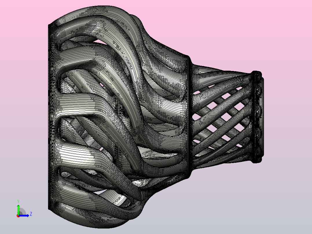 涡环花瓶左视图