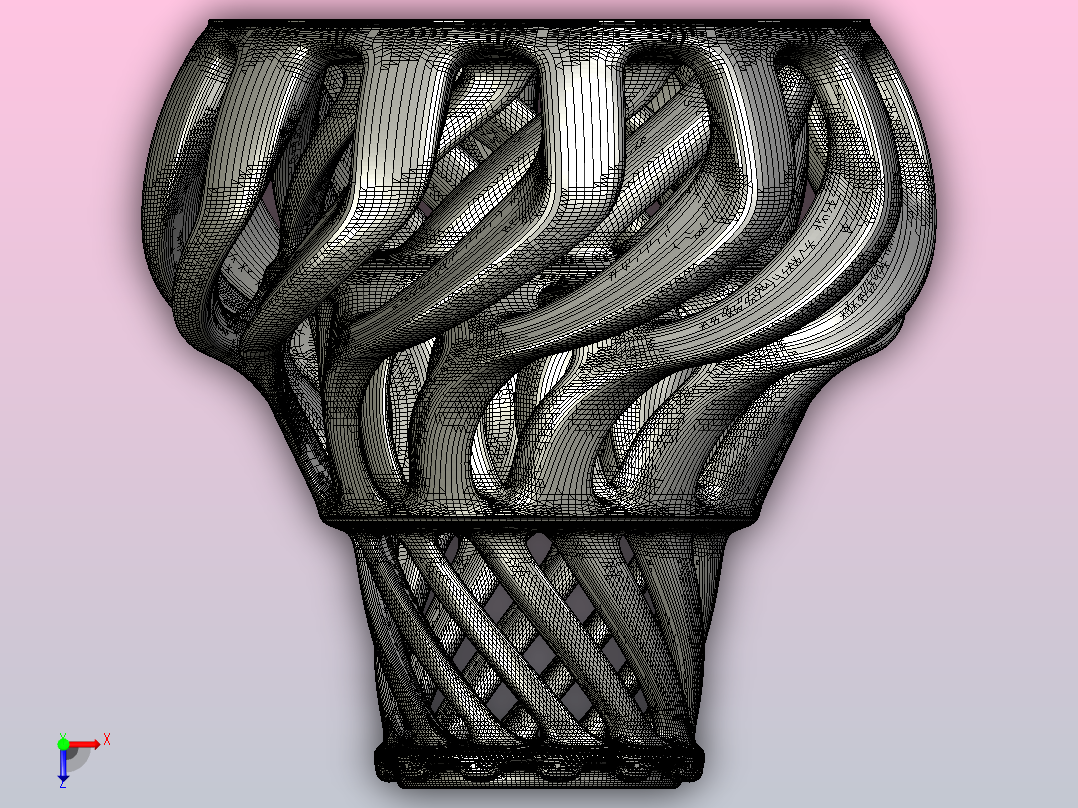 涡环花瓶俯视图