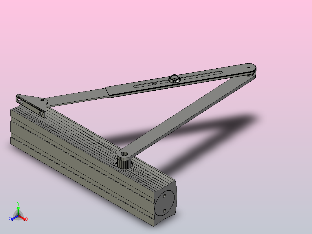 这是一个Geze TS4000闭门器主视图