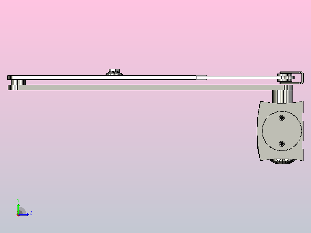 这是一个Geze TS4000闭门器左视图