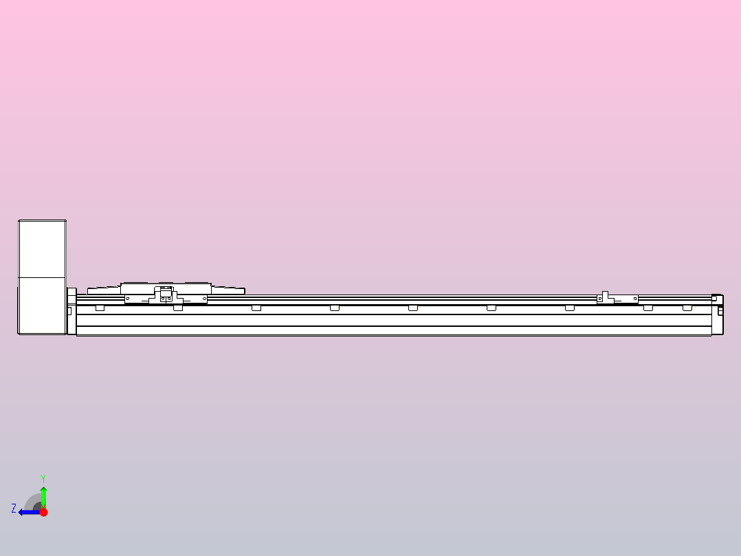 机器人皮带驱动直线轴TPA-GCB-120-P70-L550-RU-M20-N3右视图
