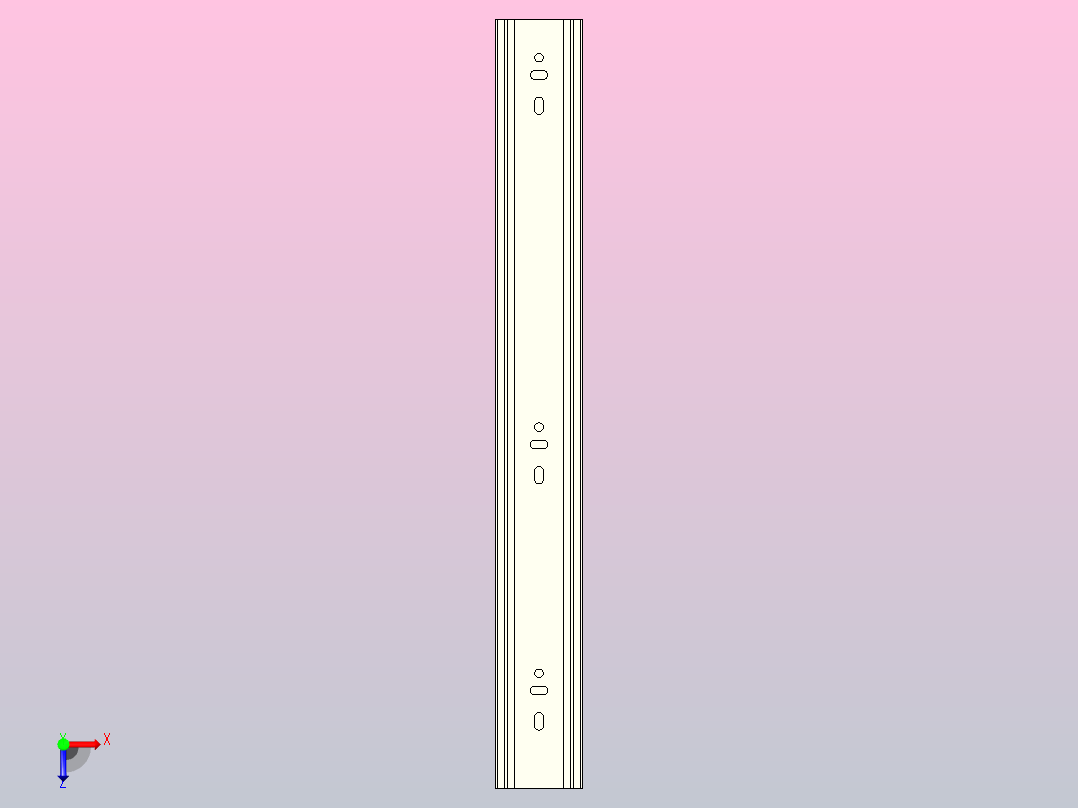 3节45宽标准滑轨[DSNTN45-400-A]抽屉滑轨俯视图