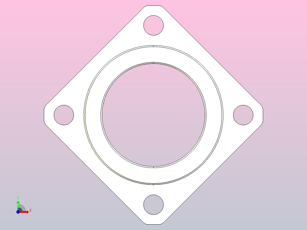 带扣环双轴承短型方型带座轴承[BHESB6003ZZ-NAZ]前视图