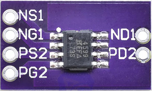 A0004592-SI4599上的N沟道和P沟道MOSFET模块