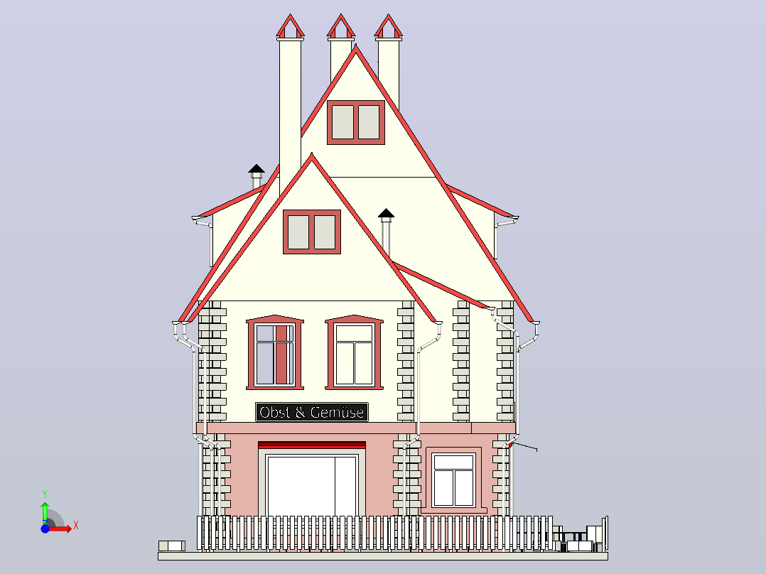 住宅4前视图
