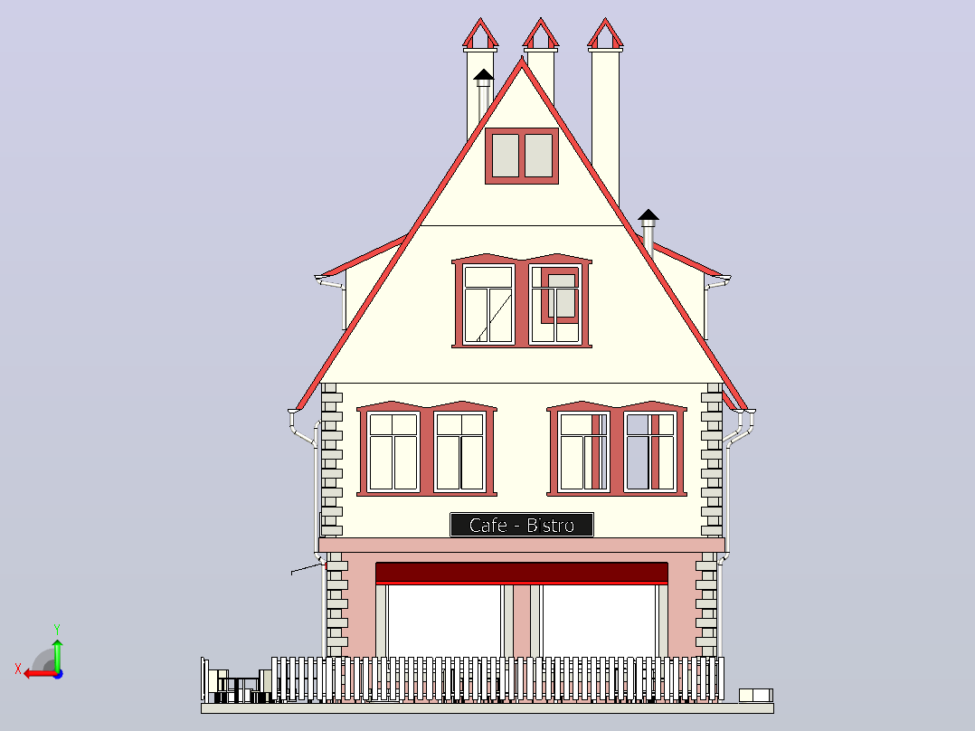 住宅4后视图