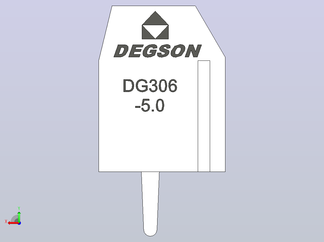 12针DG306 5白色间距5毫米后视图