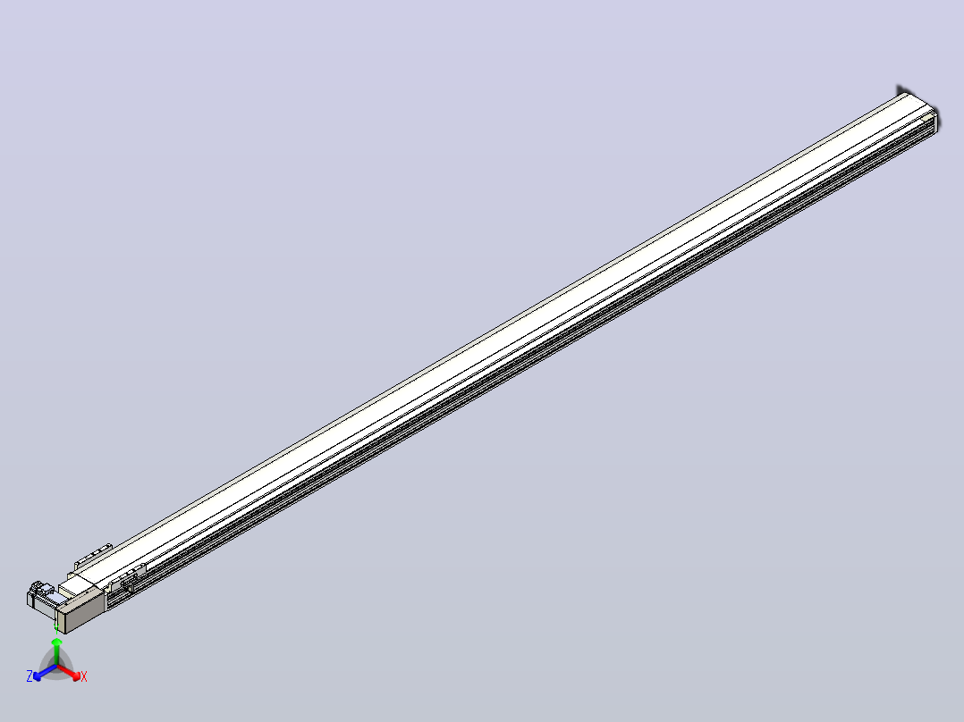 皮带直线轴半封闭可选导轨TPA-HNB-140D-120-L2900-MR-Y-P40-N3主视图