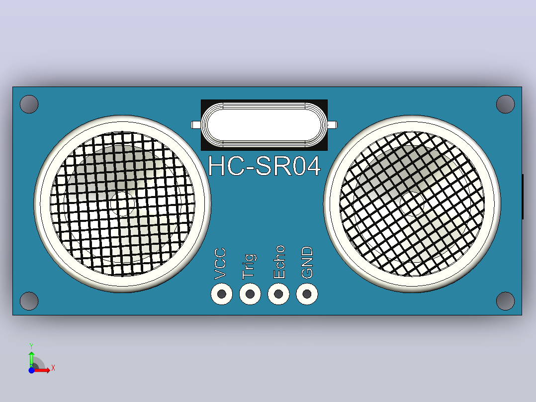 HC-SR04 -超声波测距传感器前视图
