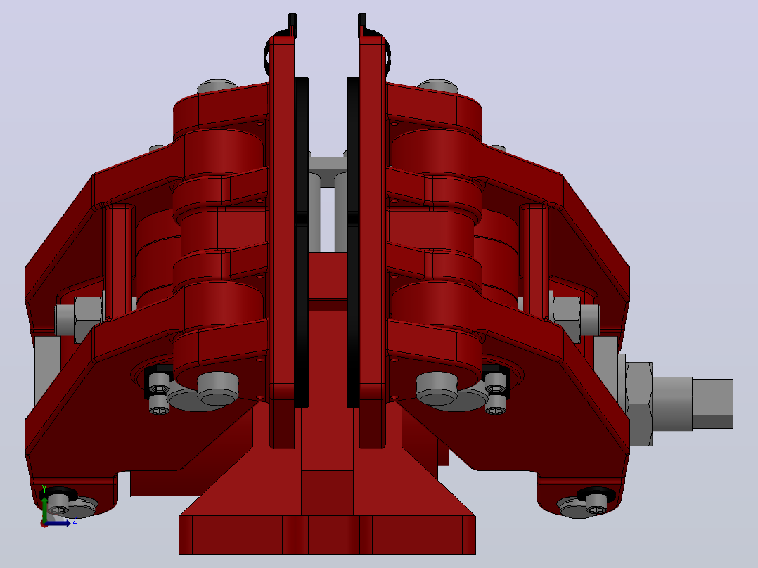 SBD-A安全制动器_SBD160-A-1000×30ⅠRL.WL.CL左视图
