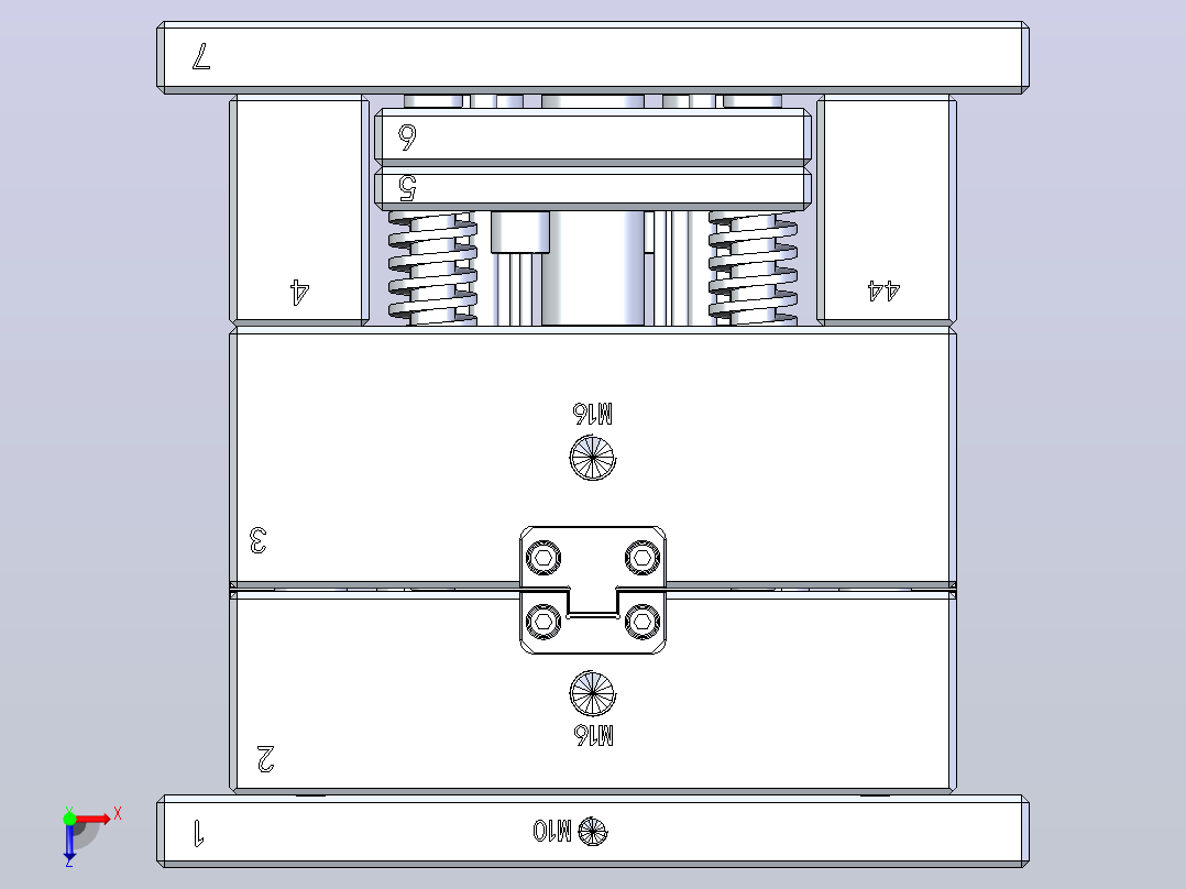 咖啡机PCB板固定盒俯视图