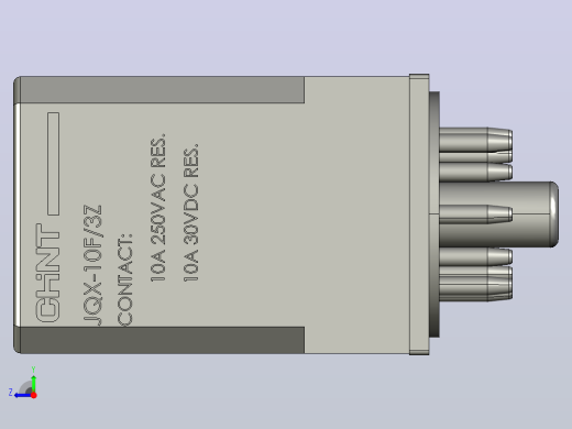 JQX-10F_3Z电磁继电器三维模型202203右视缩略图