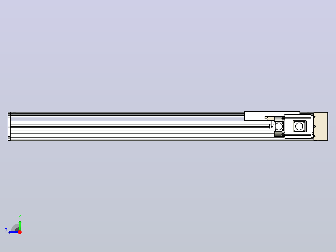 日规模组半封闭丝杆TPA-HNR-220D-3210C-L900-ML-Y-P1K-N3右视图