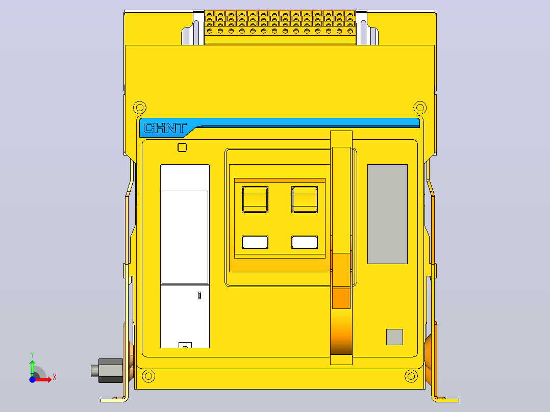 NXA20FN_H08-16-3P固定万能式断路器三维模型202208前视图