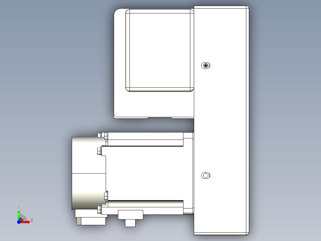 皮带直线轴半封闭可选导轨TPA-HNB-65S-90-L1850-RP-Y-P20-N3前视图