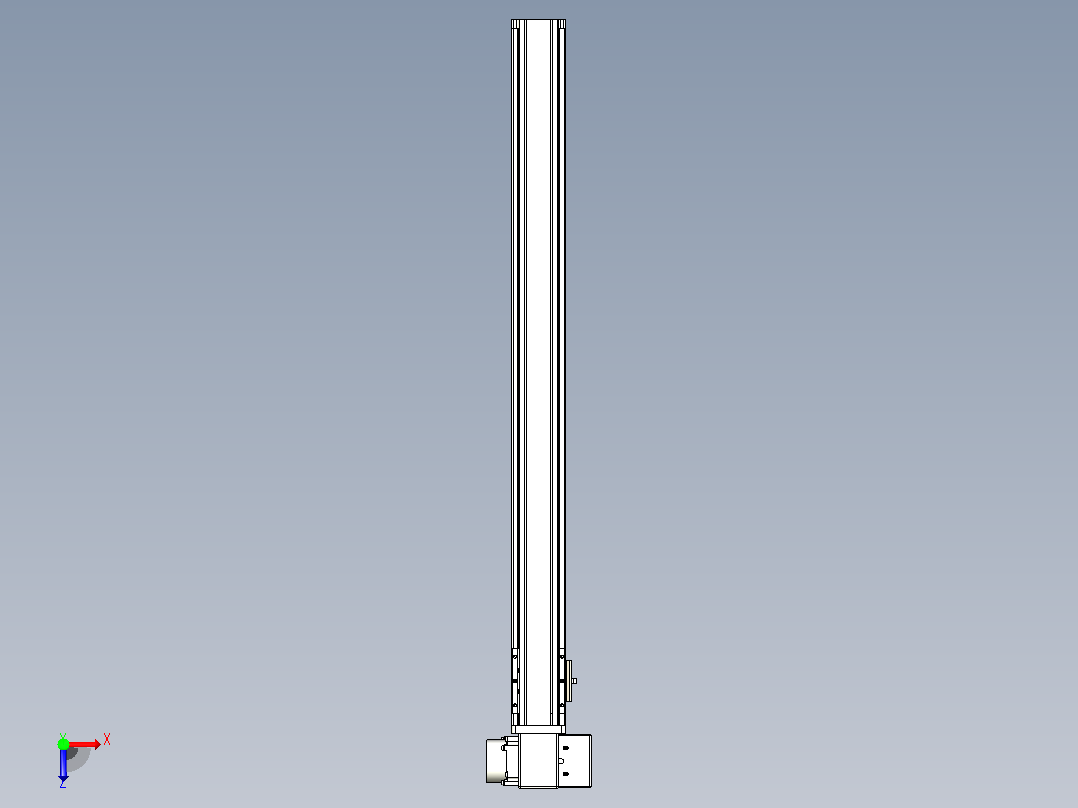 皮带直线轴半封闭可选导轨TPA-HNB-65S-90-L700-RP-C-P20-N3俯视图