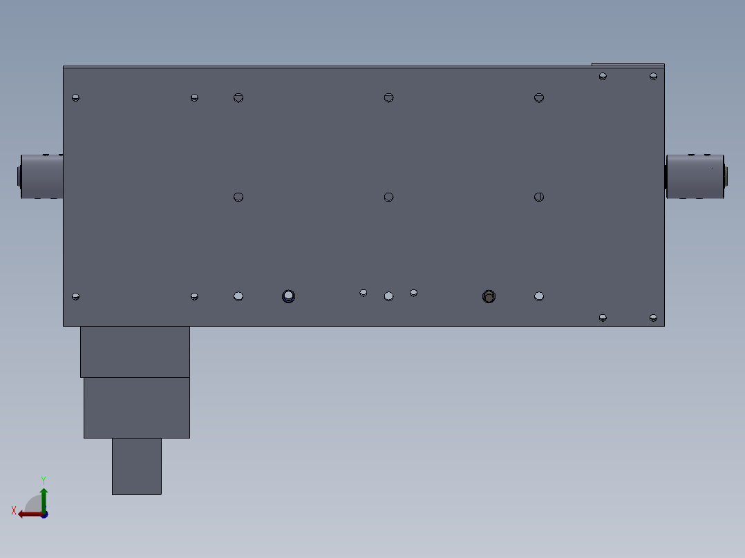 发动机排气歧管精密液压工装夹具后视图