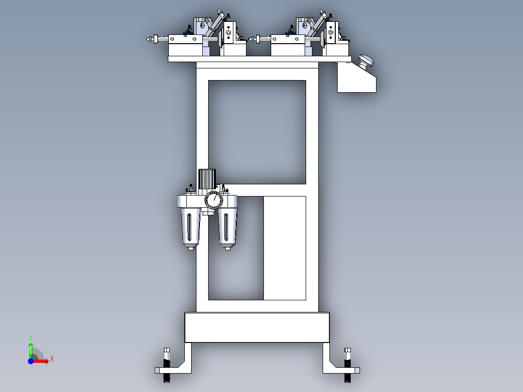 焊接工装夹具前视图