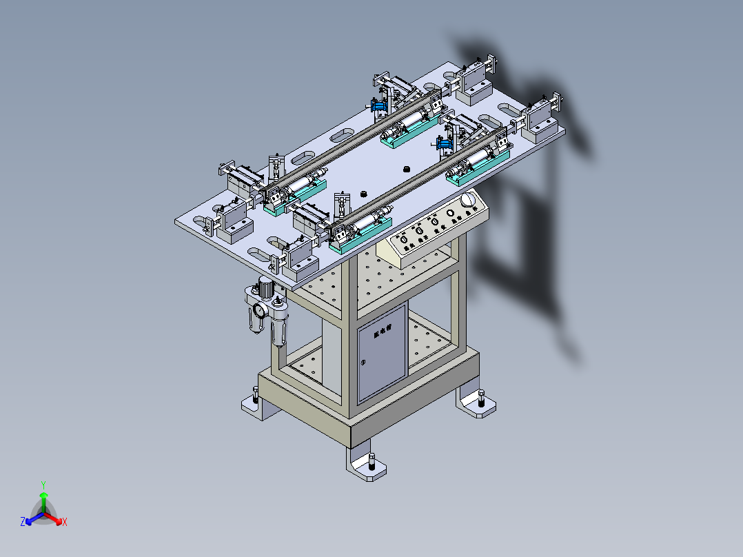 焊接工装夹具正等轴测图