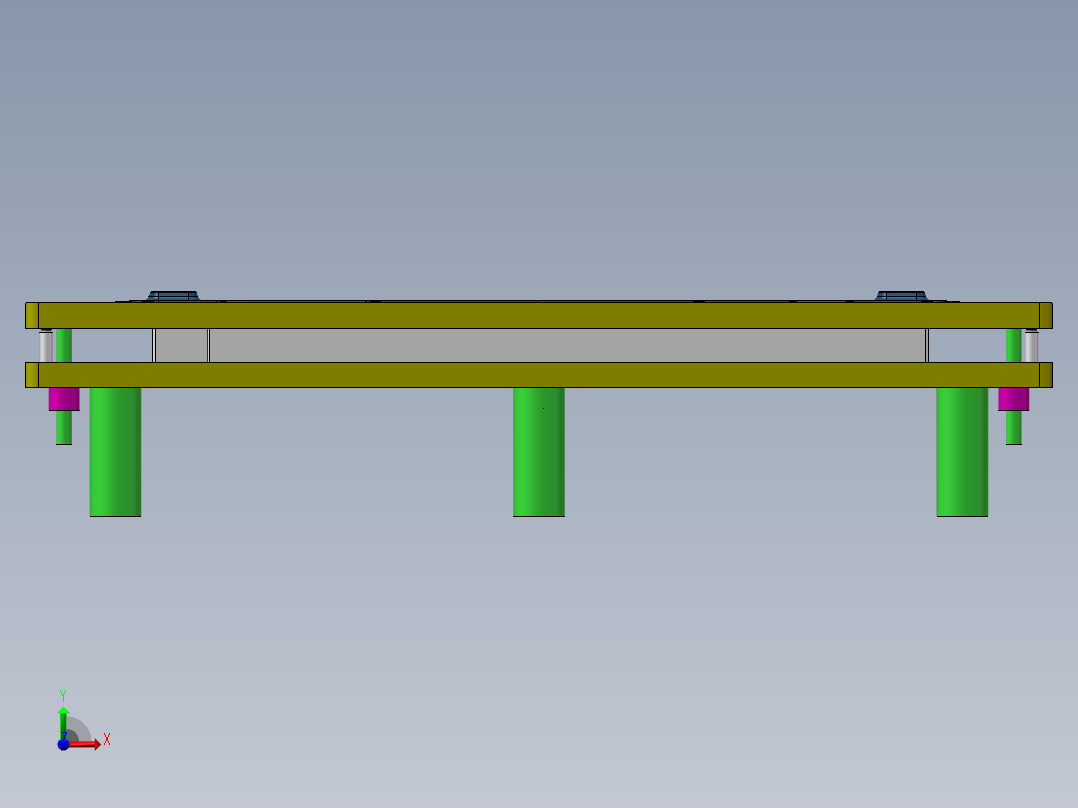 石墨片组装夹具（sw16可编辑+工程图）前视图