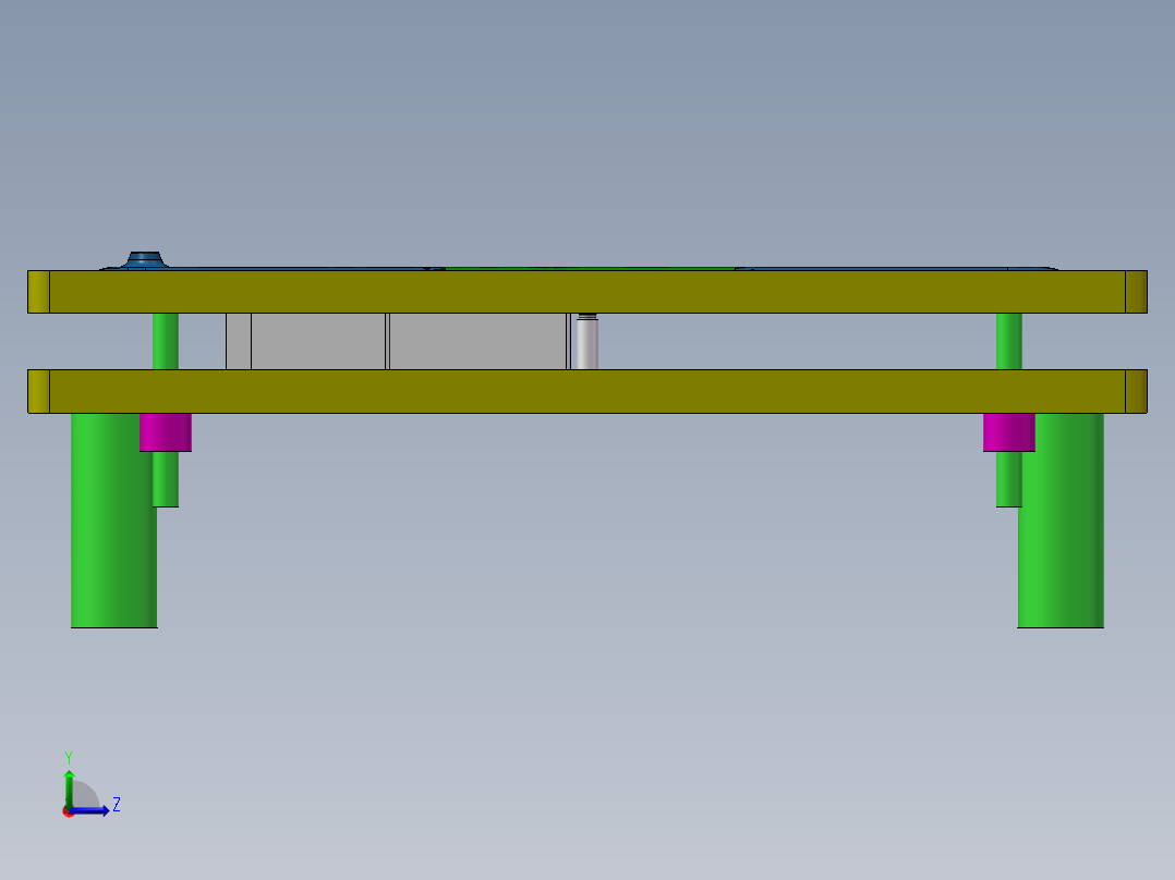 石墨片组装夹具（sw16可编辑+工程图）左视图