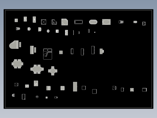 CAD素材卫生间、家电系列