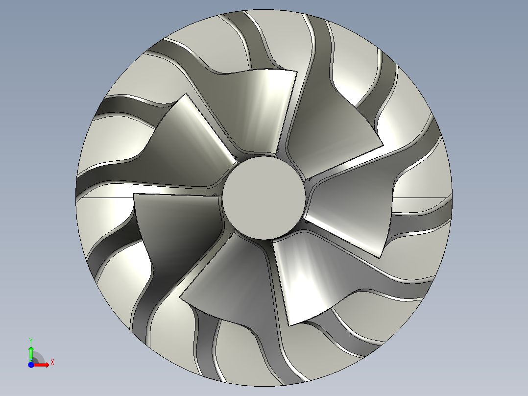 水泵叶轮设计前视图