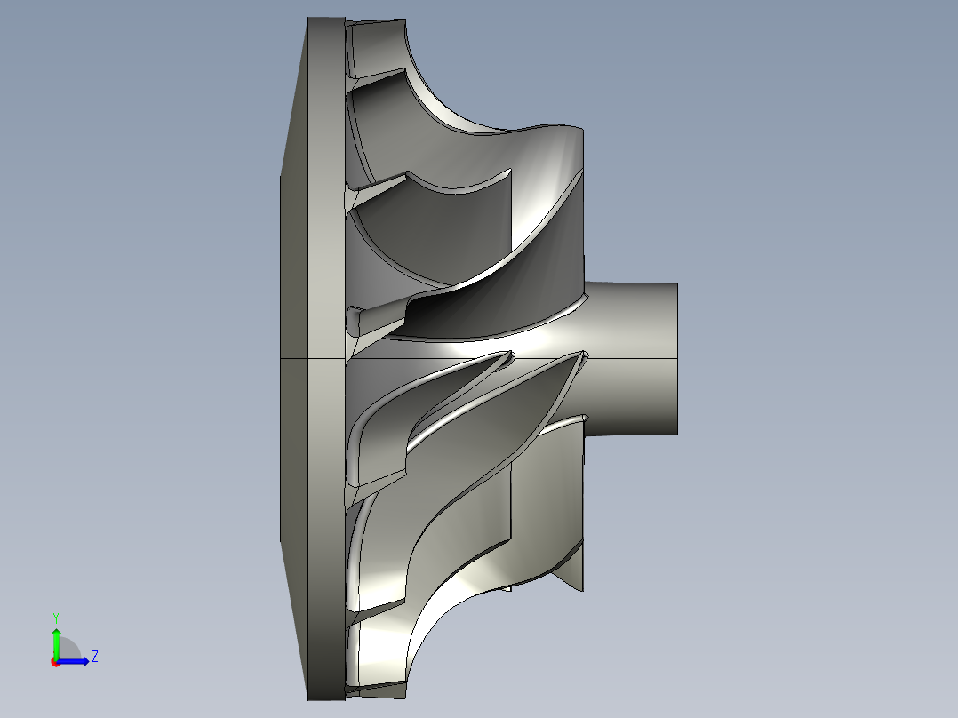 水泵叶轮设计左视图
