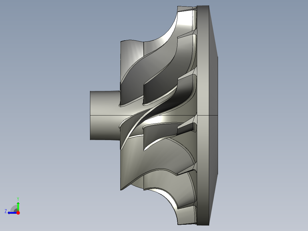 水泵叶轮设计右视图