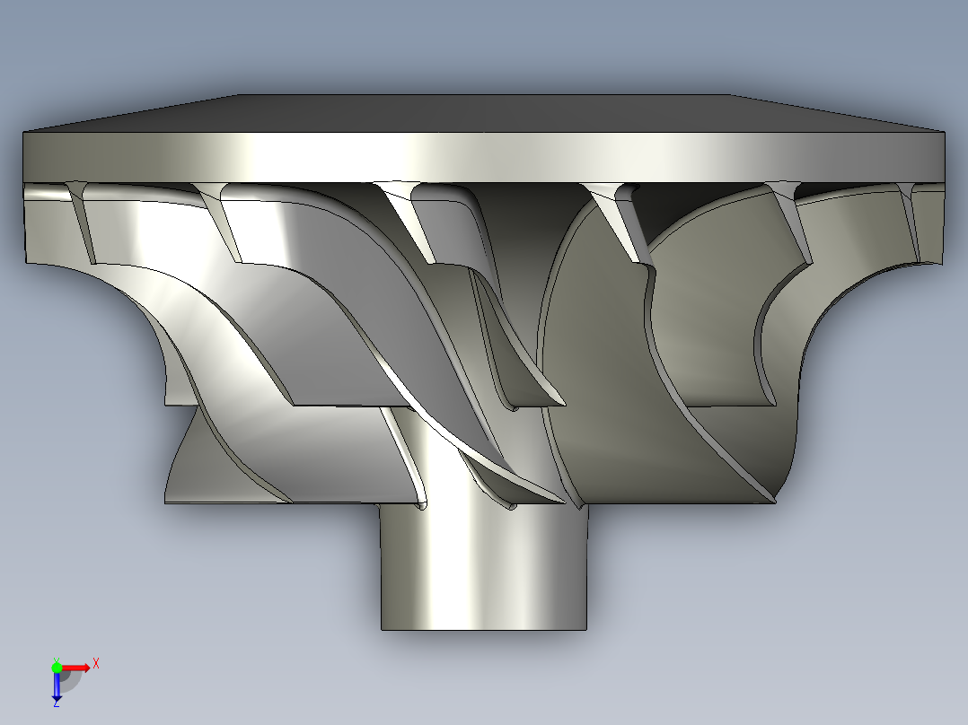 水泵叶轮设计俯视图