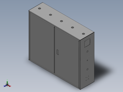 solidworks设计电柜箱体正等轴测缩略图