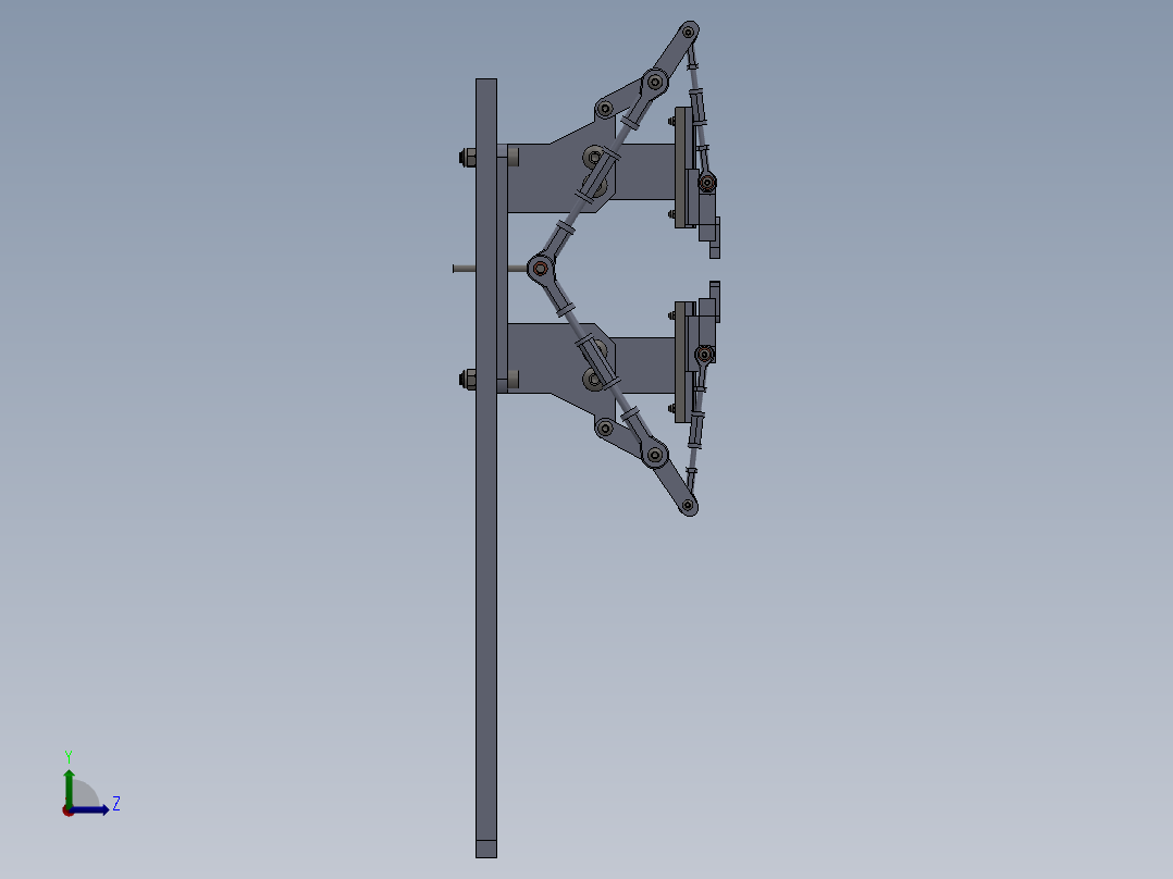 solidworks 电灯夹子左视图