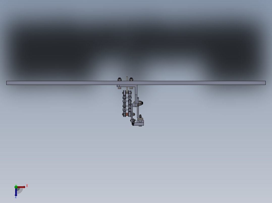 solidworks 电灯夹子俯视图