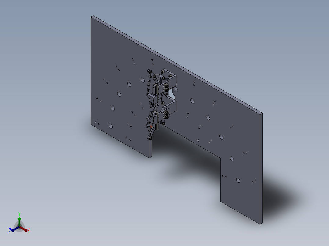 solidworks 电灯夹子正等轴测图