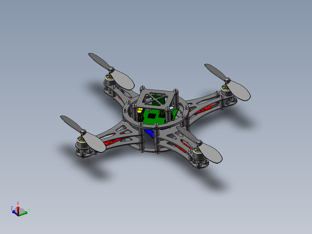 B31-四旋翼无人机设计模型图