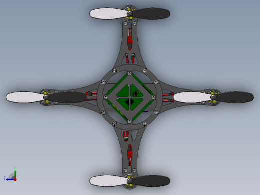 B31-四旋翼无人机设计模型图右视缩略图