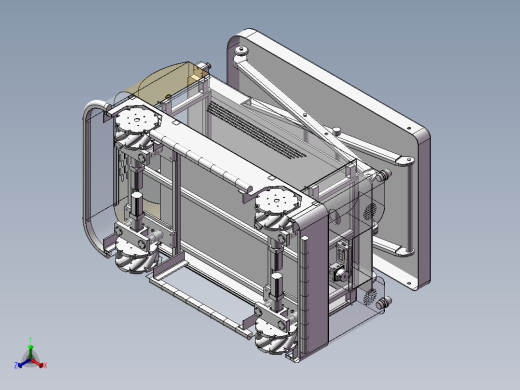 液压剪刀式提升机AGV小车3d图纸麦克纳姆轮AGV提升机器人3D图纸正等轴测缩略图